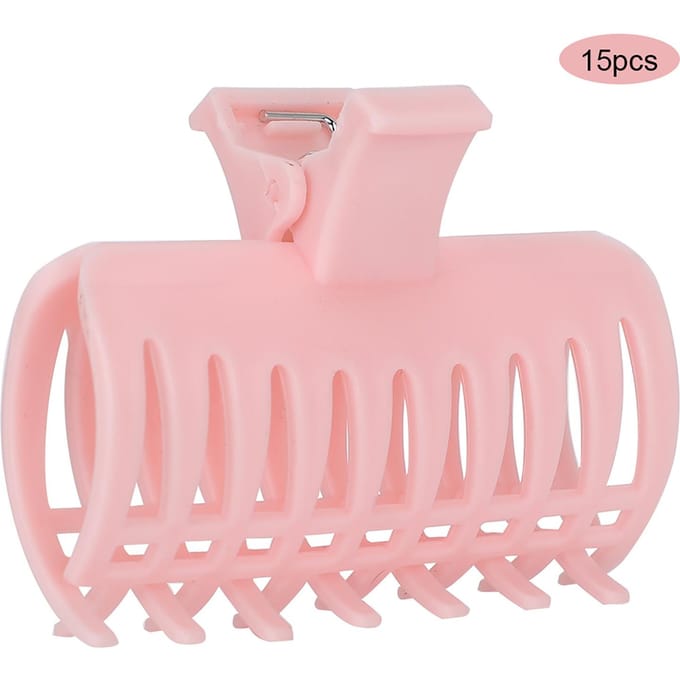 15-delige Set Krulclip Haarroller Fixeerklem Vasthoudklem Haarknipper Tool Roze beige
