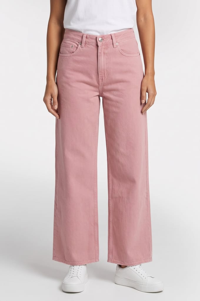 ARKET Cloud Wide Denim Pink Maat: W27 | Wijde Broeken Outlet | Dames | Roze