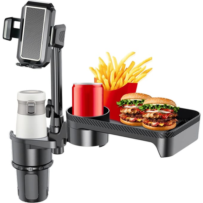 Autobekerhouder Multifunctionele bekerhouder-expander met 360 graden rotatielade Mobiele telefoonhouder S