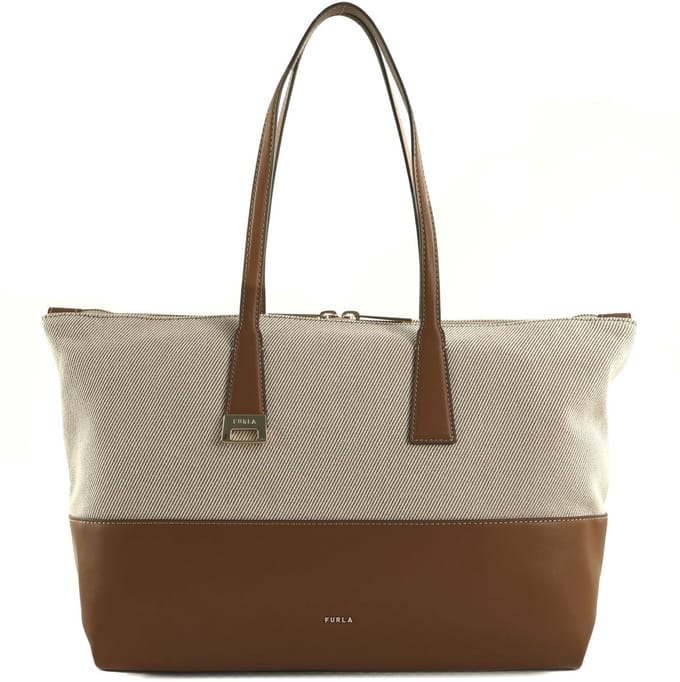 FURLA schoudertas shopper Olivia Tote Toni Cognac beige
