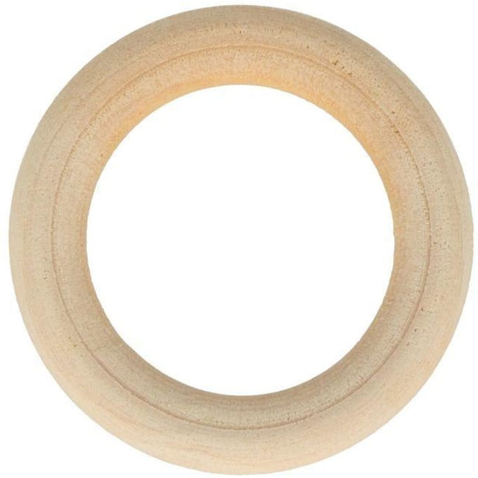 6 houten ringen 4 cm - Artemio