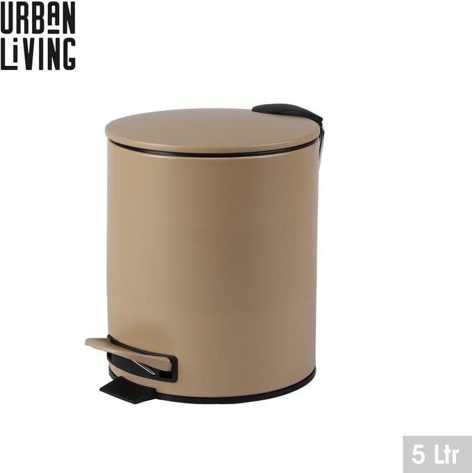 "DESERT" BADKAMERAFVALEMMER 5L MET PEDAAL EN SOFT-CLOSE DEKSEL D21XH26CM