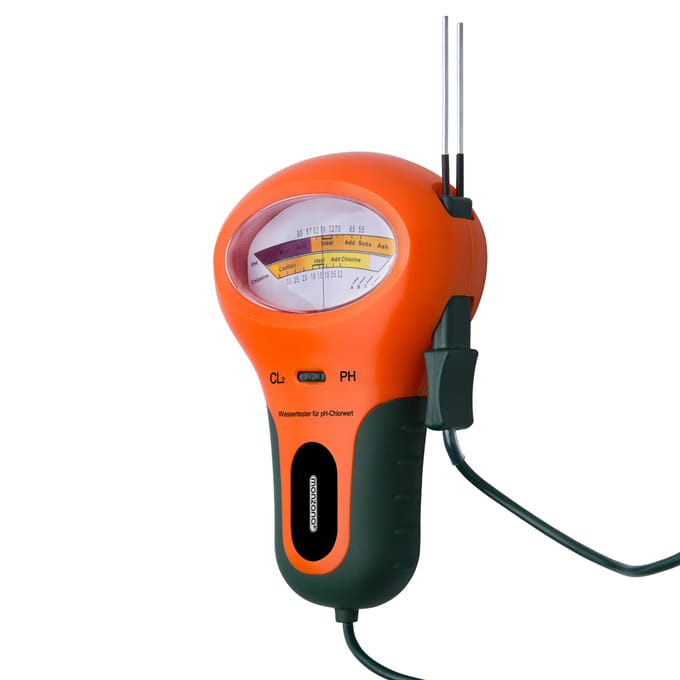 Monzana Watertester Primeur - PH en Chloor 18x12x5cm - Oranje