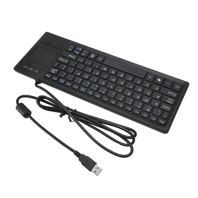 K 800 Toetsenbord met Touchpad Bekabeld Ultradun Mini Compact Touch Toetsenbord met HUB-functie