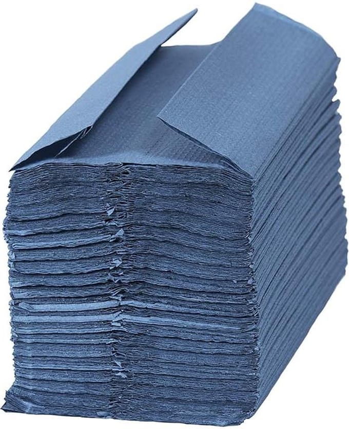 Handdoeken C Fold Blauw 1ply 100% Gerecycled - Doos van 2400