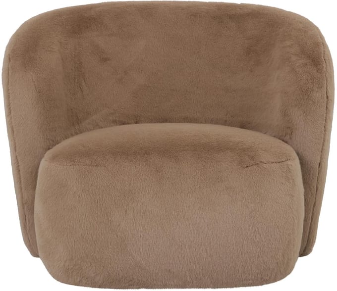 PTMD - Fauteuil Aphrodite - Bruin - 88x87x70cm