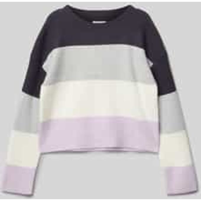 Korte gebreide pullover met colour blocking