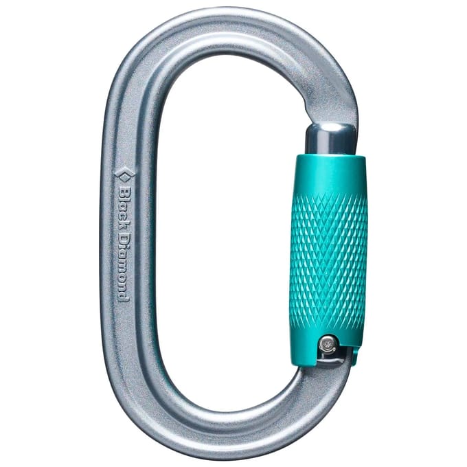Black Diamond Oval Triple Lock Karabijnhaak Zilver