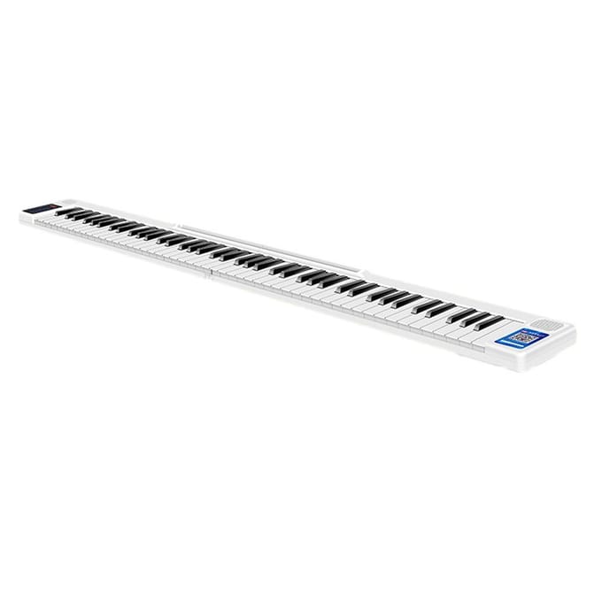 Piano numérique pliable Portable à 88 touches, clavier électronique multifonctionnel pour Piano blanc