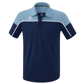 Erima Change Polo Heren - Wit / Faded Denim / New Navy | Maat: M
