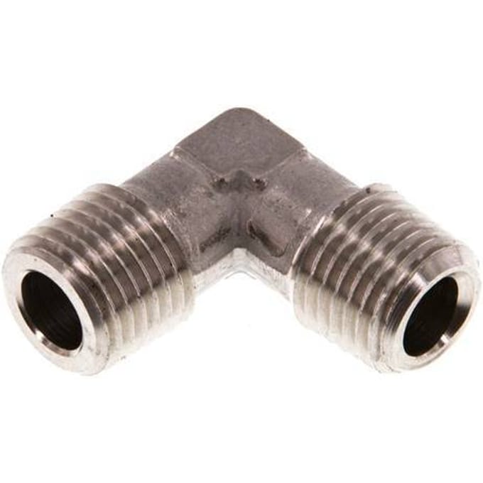 R 1/4'' Buitendraad RVS L-Fitting 90graden 150 Bar - FL2E-M-S-014R