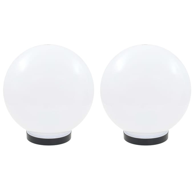 vidaXL LED-bollampen 2 st rond 25 cm PMMA