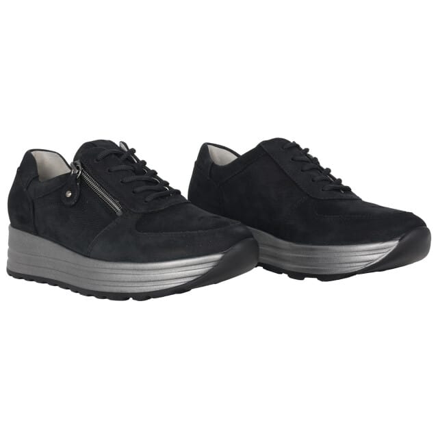 Waldläufer H-Lana - dames sneaker - Zwart - maat 40 (EU) 6.5 (UK)