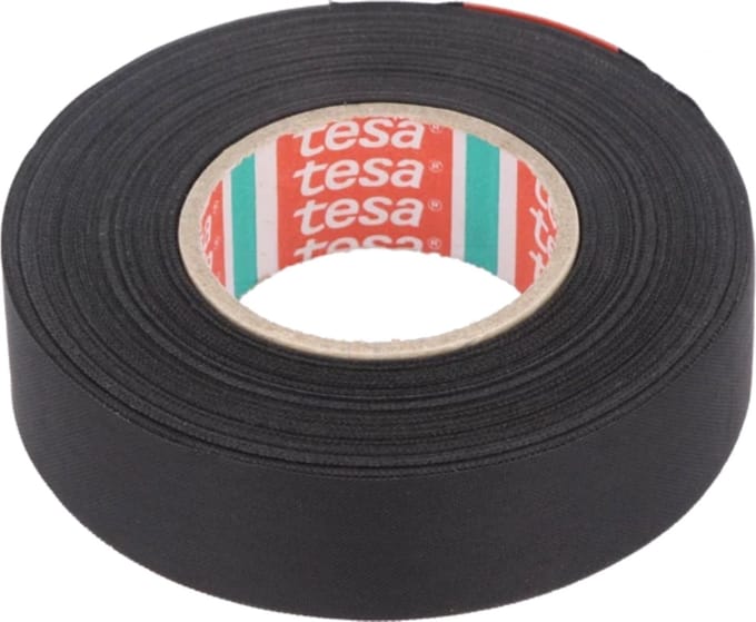 tesa 51025-00002-10 Textieltape Zwart (l x b) 25 m x 19 mm 1 stuk(s)