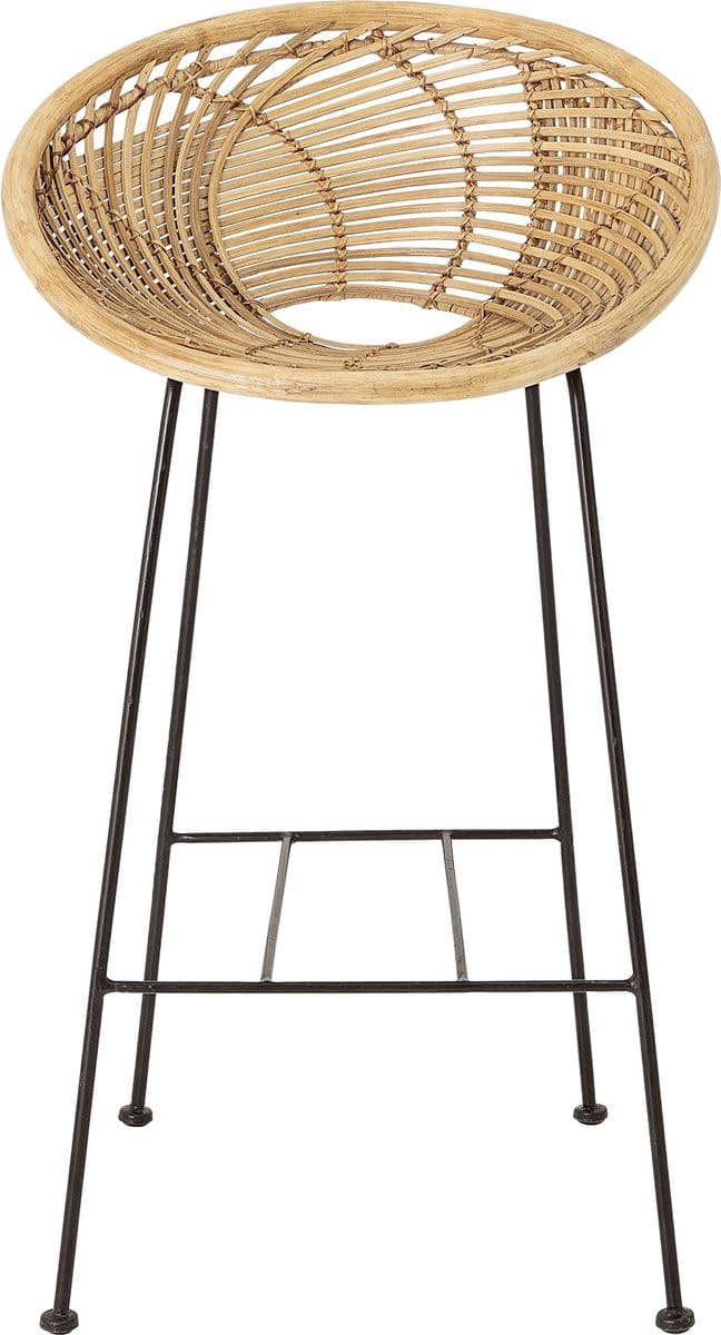 Bloomingville - Yonne Barstoel - Beige - Rotan