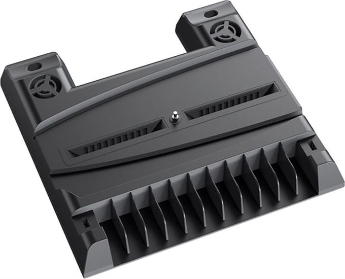 DrPhone DPS5 Laadstation met Koelventilator voor PS5 – DualSense Controller Lader – Gamehouder – Voor Disc & Digital – Zwart