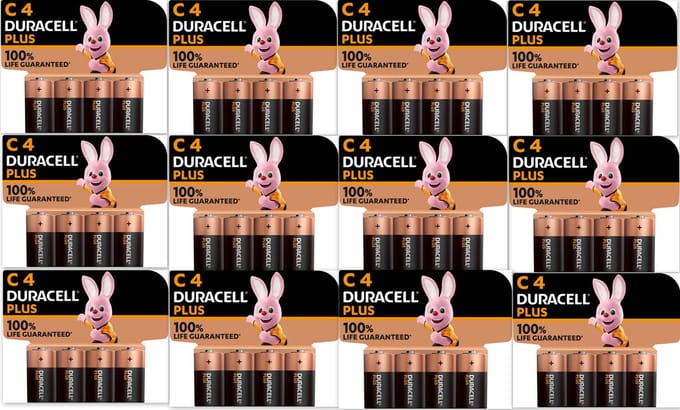 Duracell Plus C - alkaline batterijen 48 Stuks