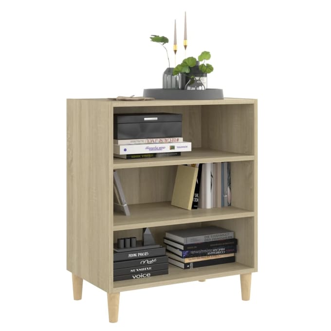 vidaXL - Dressoir - 57x35x70 - cm - bewerkt - hout - sonoma - eikenkleurig
