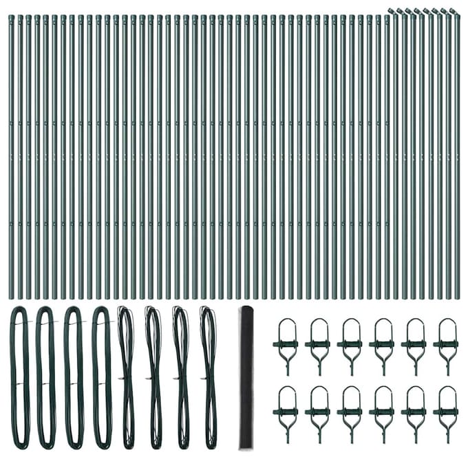 vidaXL - zeshoekig - gaashek - met - grondbevestiging - 100 - x - 1,6 - m