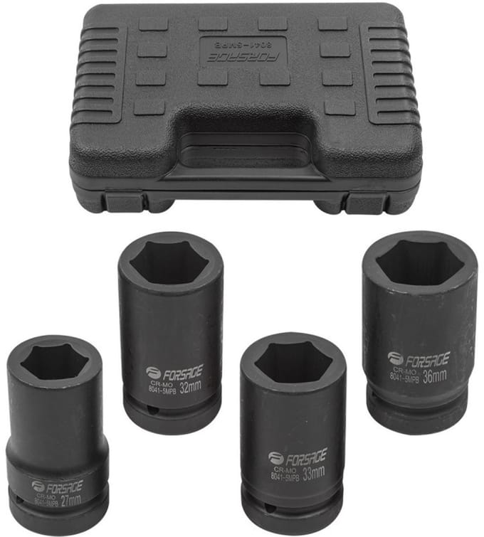 Forsage Hamerset 1" 27-36mm 6-zijdig 4-delig