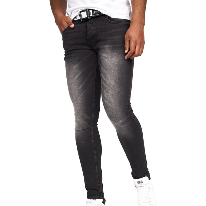 Crosshatch Heren Barbeck Slim Jeans (Zwart wassen)