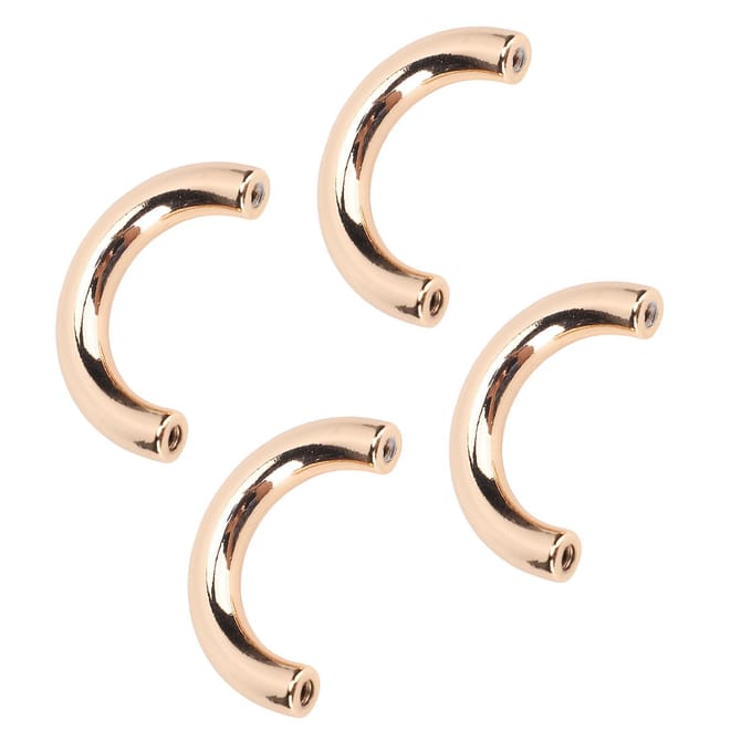 20 Sets Fermoir de Suspension de Sac à Main Pont Arche Forme U Connecteurs de Sac Fermoir 19.5x14mm avec Vis 5.5mm