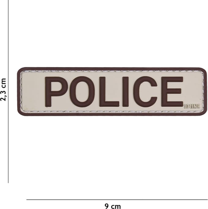 101 Inc Embleem 3D Pvc Police Beige  18038