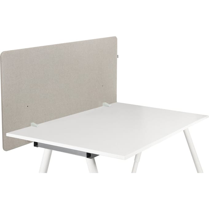 Akoestische tafelscheidingswand FLEXMIUT D1 120 cm taupe hjh OFFICE