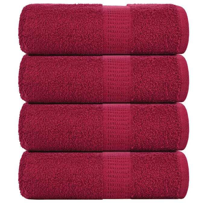 vidaXL - Gastendoekjes - FROGN - 4 - st - 30x50 - cm - 360 - g/m² - bordeaux