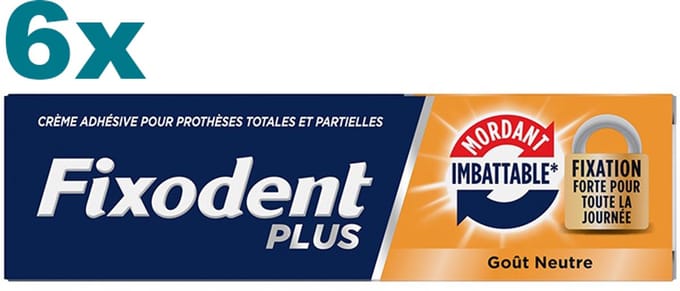 Fixodent Plus Dual Power Premium Kleefpasta - 6 x 40 gram