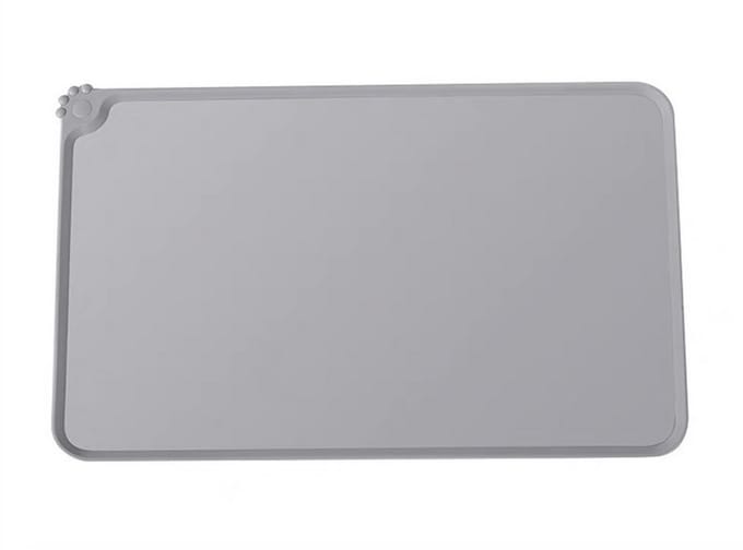 Nixnix® - Dieren voeder mat - Siliconen - 48cm x 30cm - Grijs - Maat M