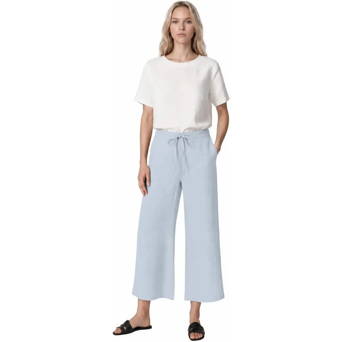 Damesbroek met wijde pijpen Haris Cotton Essentials Drawstring Waist
