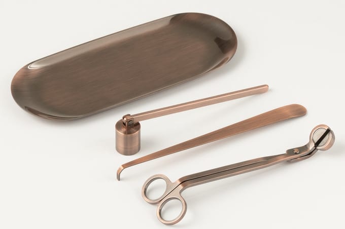 J-Line kaarsendief Candle Kit - ijzer - koper