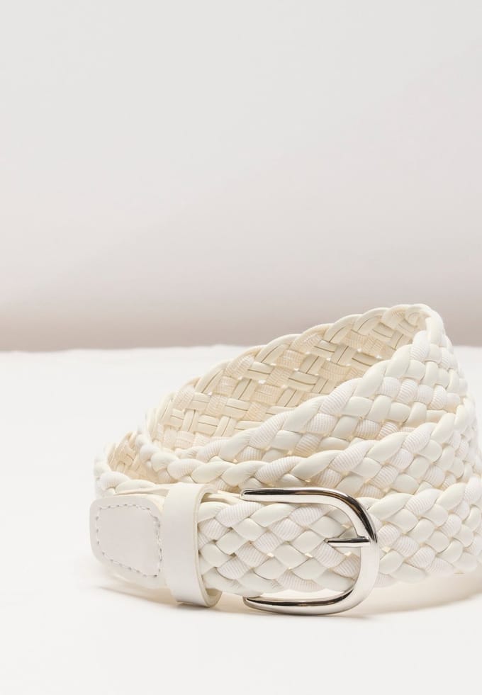 Damart - Gevlochten riem - Dames - Wit - 85 CM