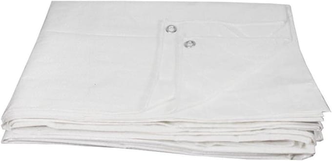 Stevig Zeil - Beschermhoes - Buiten Beschermen - Waterdicht UV-bestendig - 4 x 5 meter - Wit