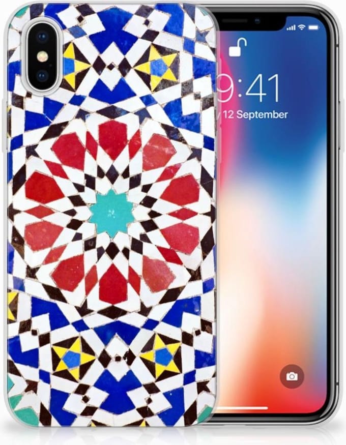 Apple iPhone X | Xs TPU Siliconen Hoesje Mozaïek