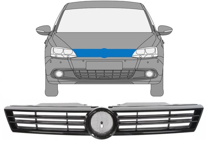 Grill voor Volkswagen Jetta 2010-2015