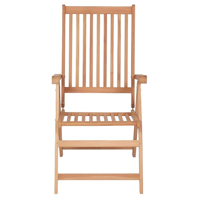 vidaXL - Verstelbare - klapstoelen, - 6 - stuks, - massief - teakhout