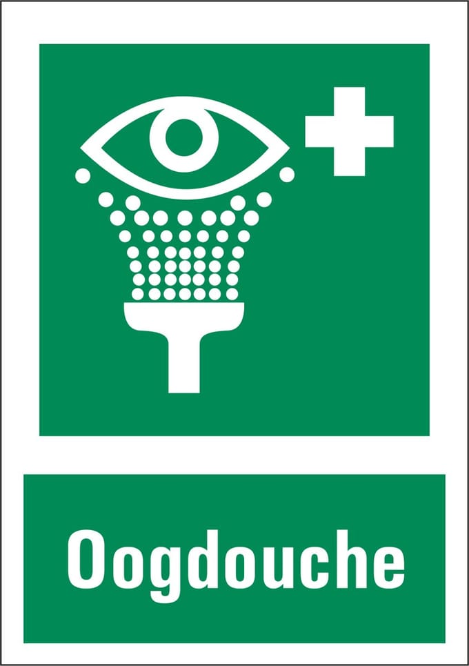 Oogdouche bord met tekst 148 x 210 mm