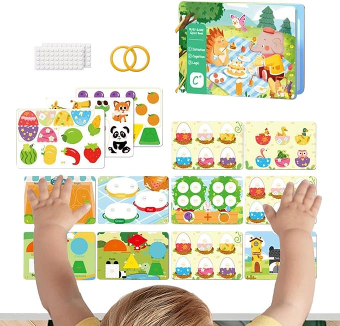 Activiteiten Boek - Cognitief Speelgoed - Vroeg Leren - Gladde Randen - 21 x 14 cm - Multicolor