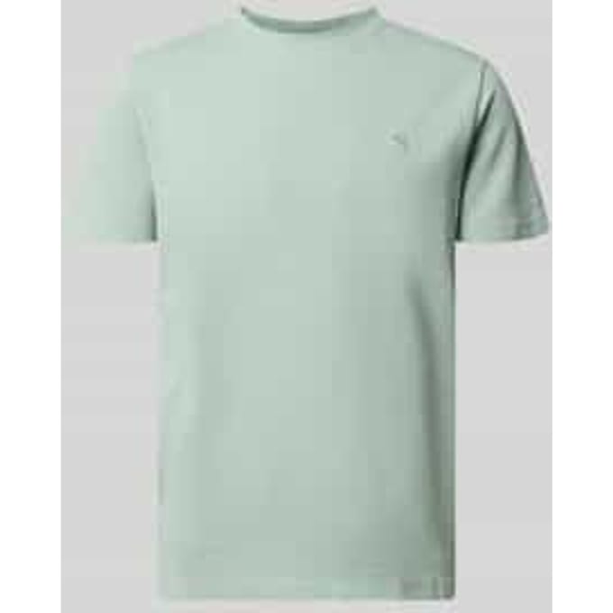 T-shirt met structuurpatroon en gestikt logo