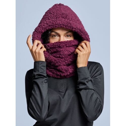 Poederbaas FLUFFY BALACLAVA U (601) ONE SIZE - Unisex Mutsen - Bordeaux