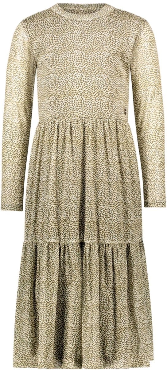 Like Flo winter mesh midi jurk meisjes - zand - Mae - AOP