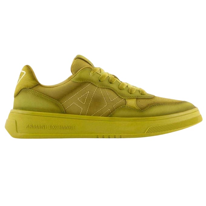 Armani Exchange Heren Logo Trainers (Geel)
