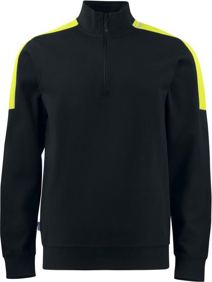 ProJob 2128 SWEATER MET KORTE RITSSLUITING 642128 - Zwart - L