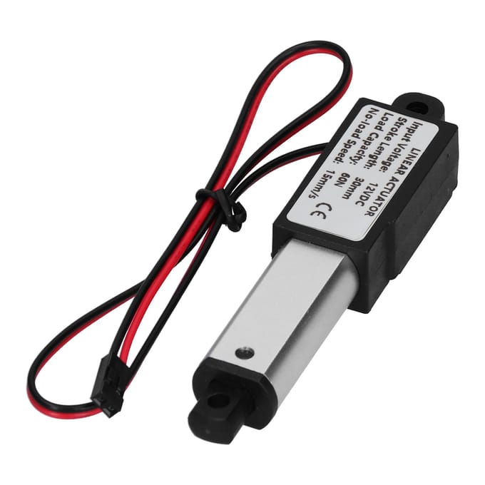 Mini Elektrische Lineaire Actuator Waterdicht Micro Kleine Beweging DC12V 30mm Slag voor Robot DIY Kracht black