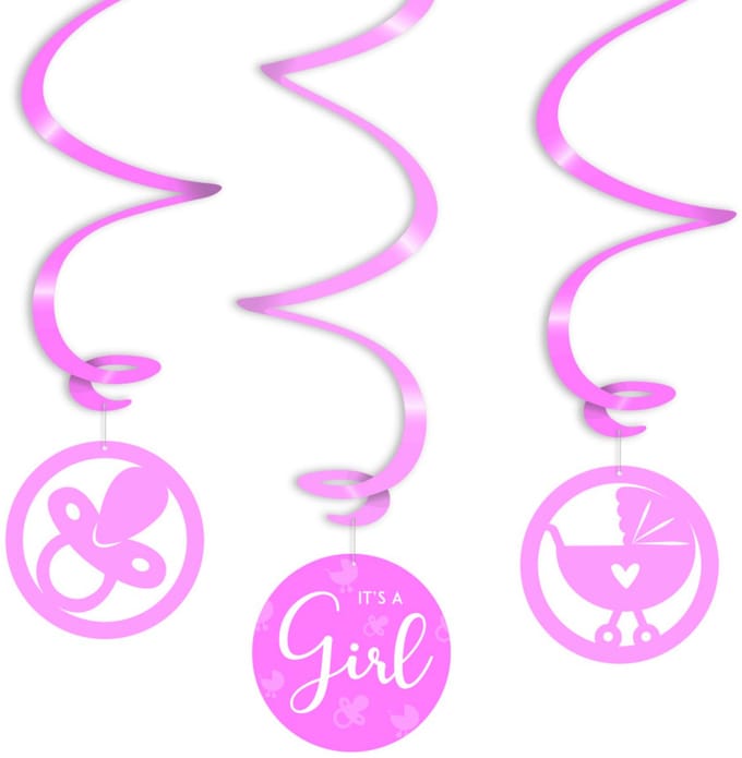 Swirl decorations - It's a girl !