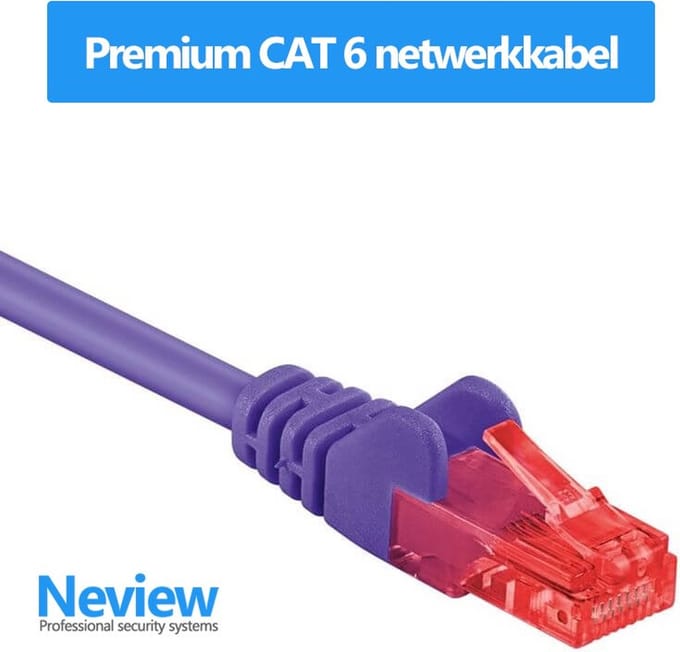 Neview - 7.5 meter premium UTP kabel - CAT 6 - Paars - (netwerkkabel/internetkabel)