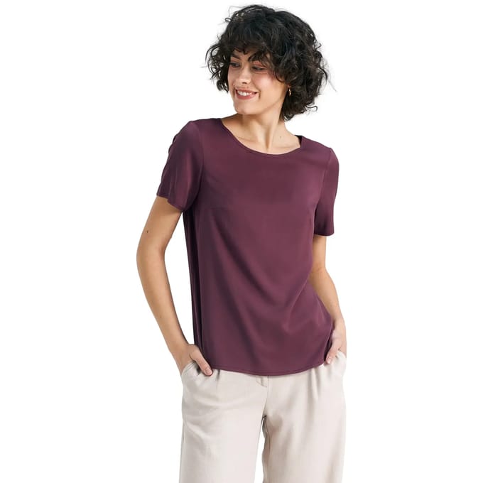 Basisblouse met korte mouwen voor dames Nife