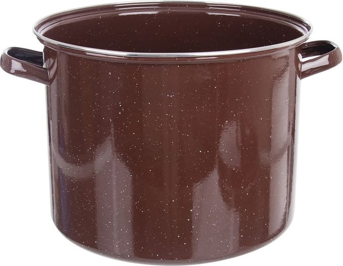 Kookpan Geëmailleerde Bruin BROWN 32 cm, 20 l - Kookpot - Soeppan